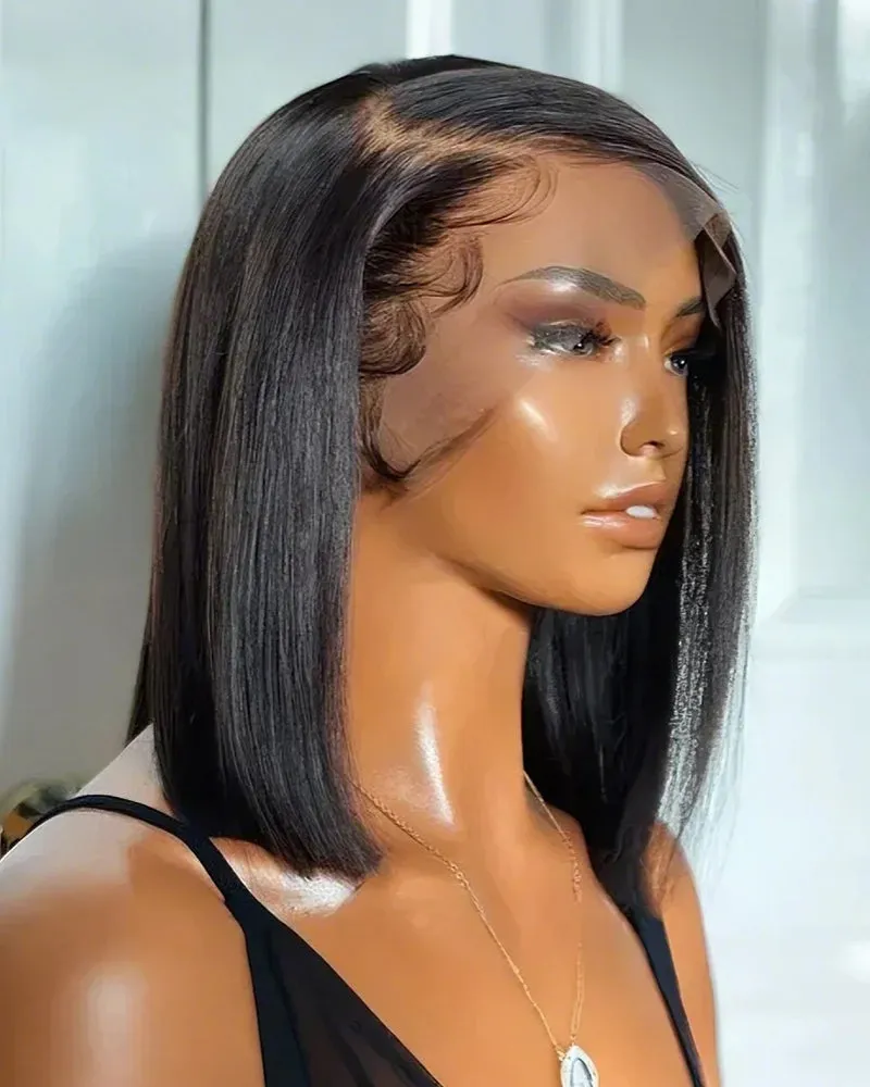 12" 6x5 Lace Money Piece Highlight Straight Bob Wig   12" 13x4 Lace Straight Bob Wig