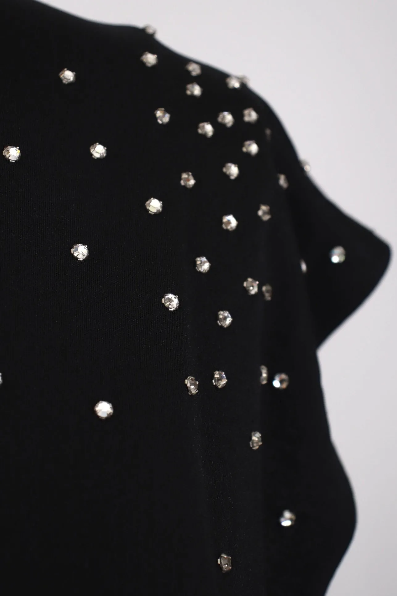 1970s Rhinestone Jersey Dress