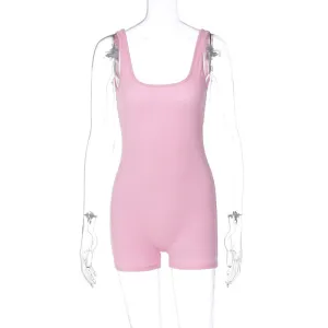 2023Summer Women's New Collection European and American Style SleevelessUCollar Backless Sports Fitness Slim Fit Slimming Yoga Jumpsuit