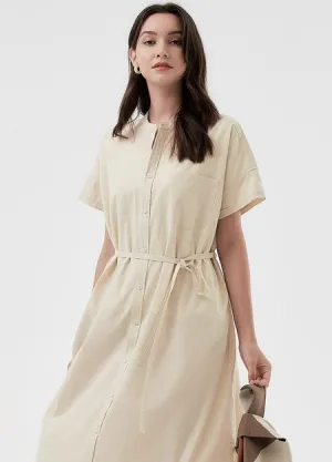 241003C1 Cotton Maternity & Nursing Shirt Dress
