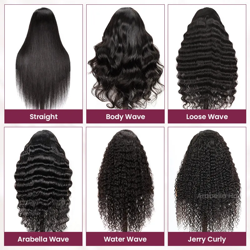 【30" Super Sale】Minimalist Series Glueless 13x4 Lace Front Pre-Bleached Knots Natural Black Body Wave/Straight/Curly Human Hair Wig