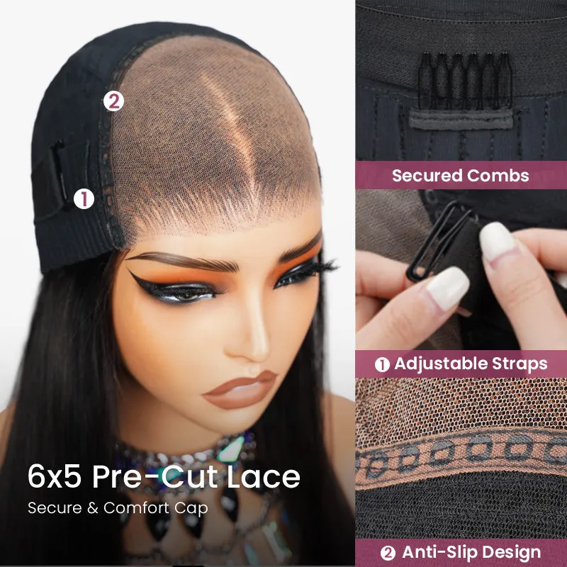 【30" Super Sale】Minimalist Series Glueless 13x4 Lace Front Pre-Bleached Knots Natural Black Body Wave/Straight/Curly Human Hair Wig