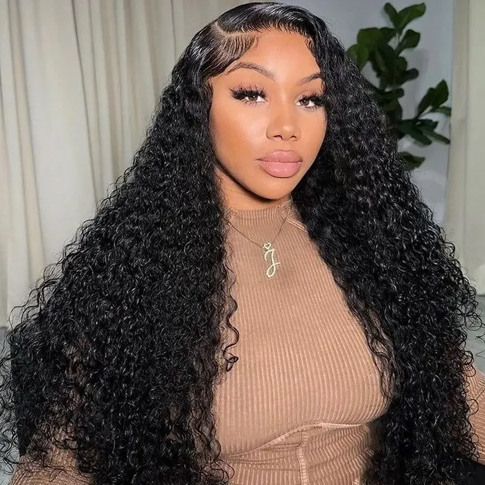 【30" Super Sale】Minimalist Series Glueless 13x4 Lace Front Pre-Bleached Knots Natural Black Body Wave/Straight/Curly Human Hair Wig