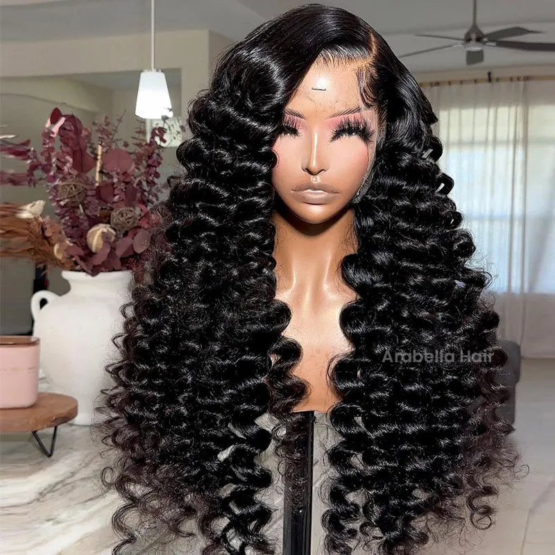 【30" Super Sale】Minimalist Series Glueless 13x4 Lace Front Pre-Bleached Knots Natural Black Body Wave/Straight/Curly Human Hair Wig