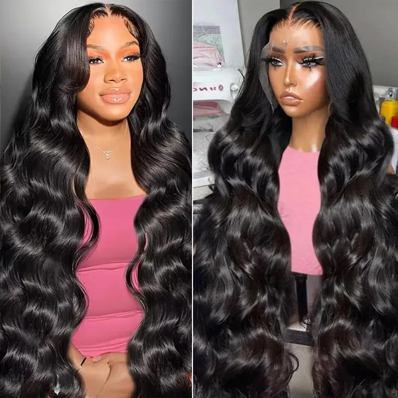 【30" Super Sale】Minimalist Series Glueless 13x4 Lace Front Pre-Bleached Knots Natural Black Body Wave/Straight/Curly Human Hair Wig