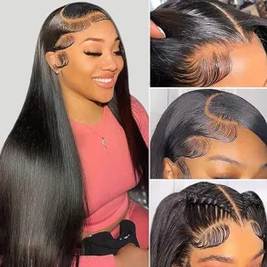 【30" Super Sale】Minimalist Series Glueless 13x4 Lace Front Pre-Bleached Knots Natural Black Body Wave/Straight/Curly Human Hair Wig