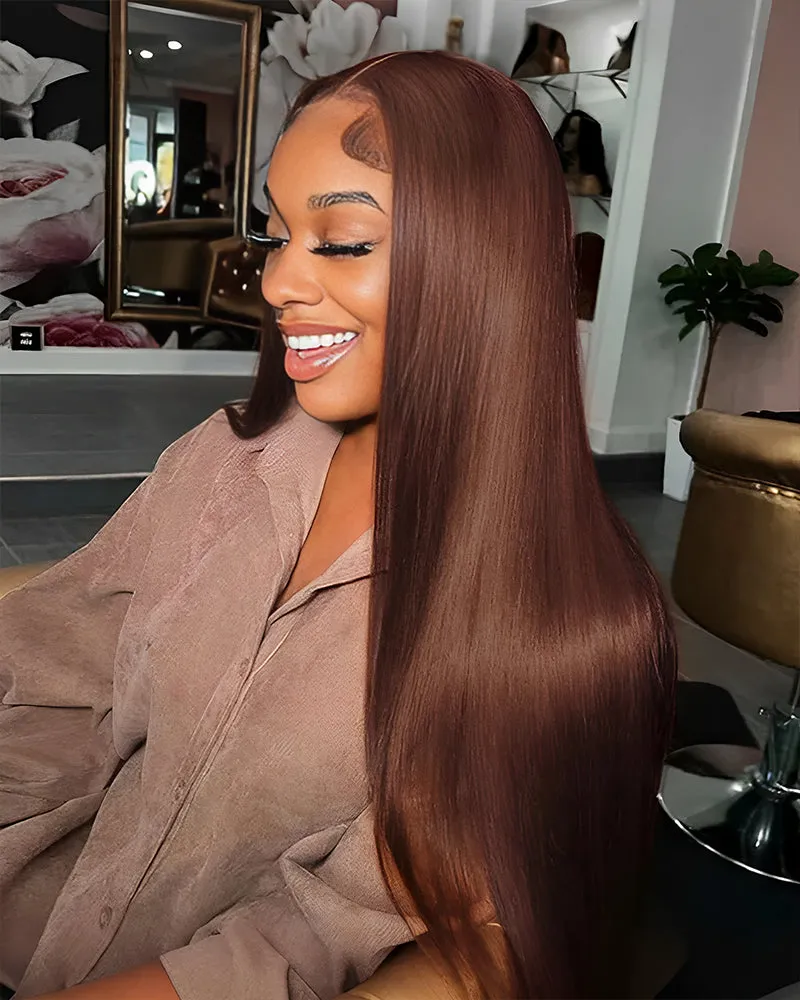 【30" Super Sale】Minimalist Series Glueless 6x5 Pre-Cut Lace Natural Black and Dark Brown Colored Body Wave/Straight Human Hair Wigs