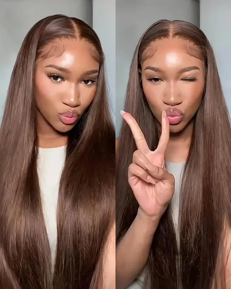 【30" Super Sale】Minimalist Series Glueless 6x5 Pre-Cut Lace Natural Black and Dark Brown Colored Body Wave/Straight Human Hair Wigs