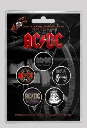 AC/DC Button Badges Pack - For Those About To Rock