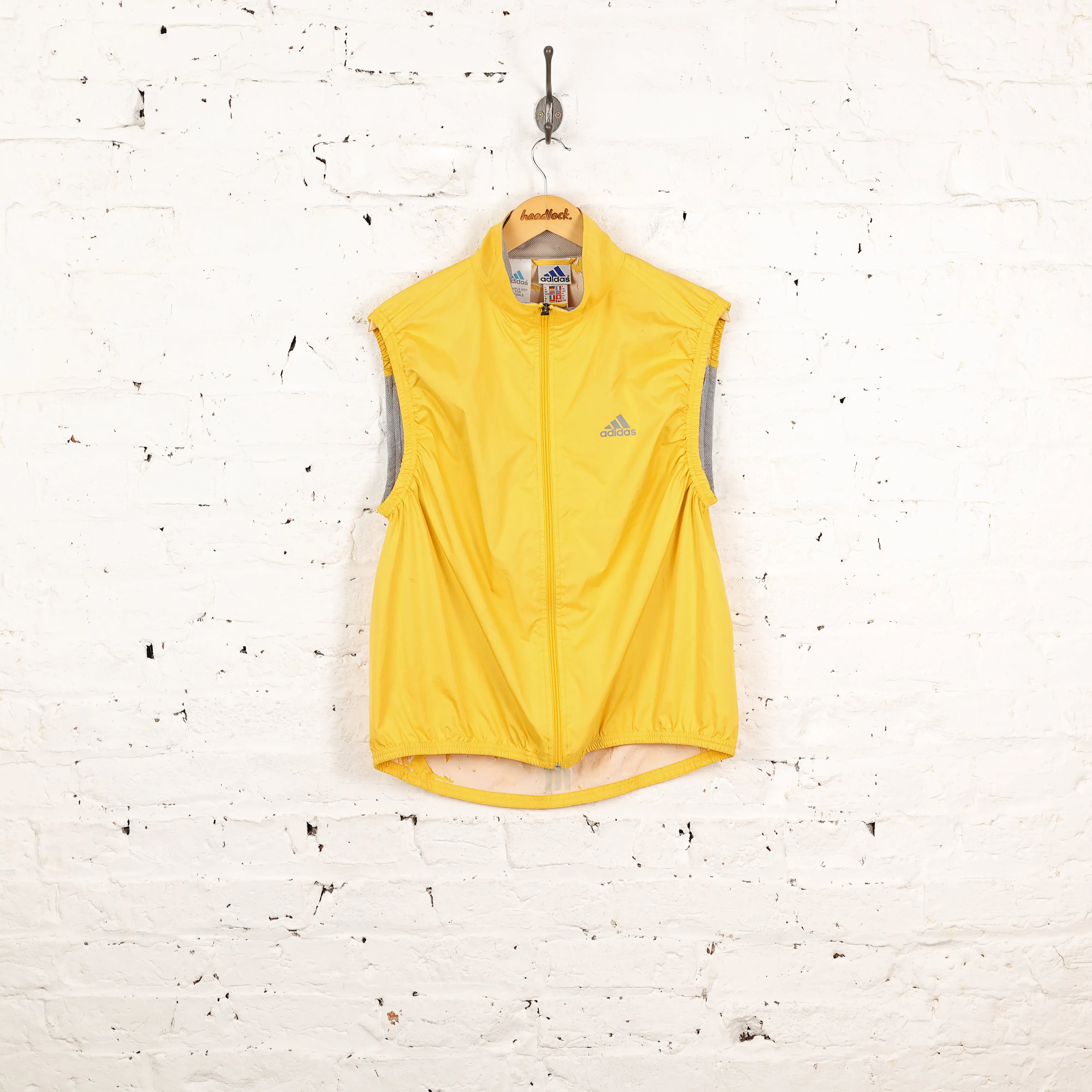 Adidas 90s Sleeveless Tracksuit Top Jacket - Yellow - M