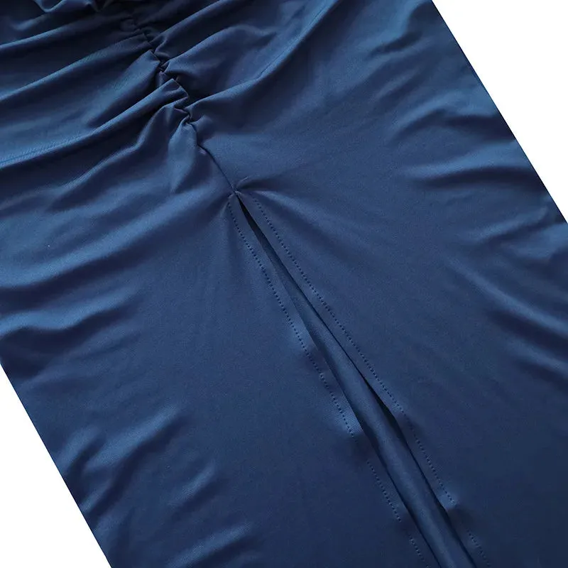 ADVBRIDGE  -  New Summer Fashion Women Skirt Streetwear Solid Skirts Appliques Sexy Split Slim Elegant Female Party Straight High Waist Skirts