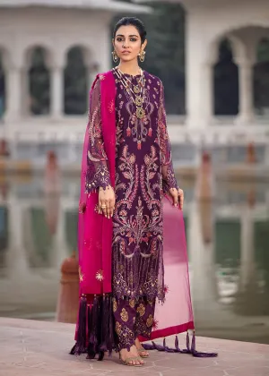 Afrozeh Chiffon Dress in Purple Color #Y6196