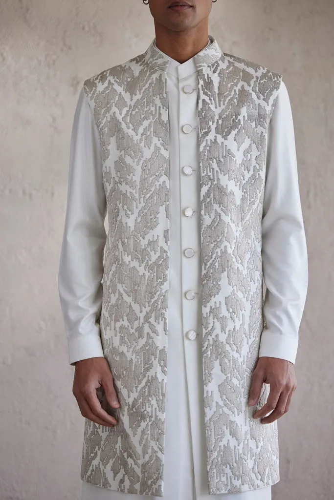 Alberobello Ivory Nehru Jacket