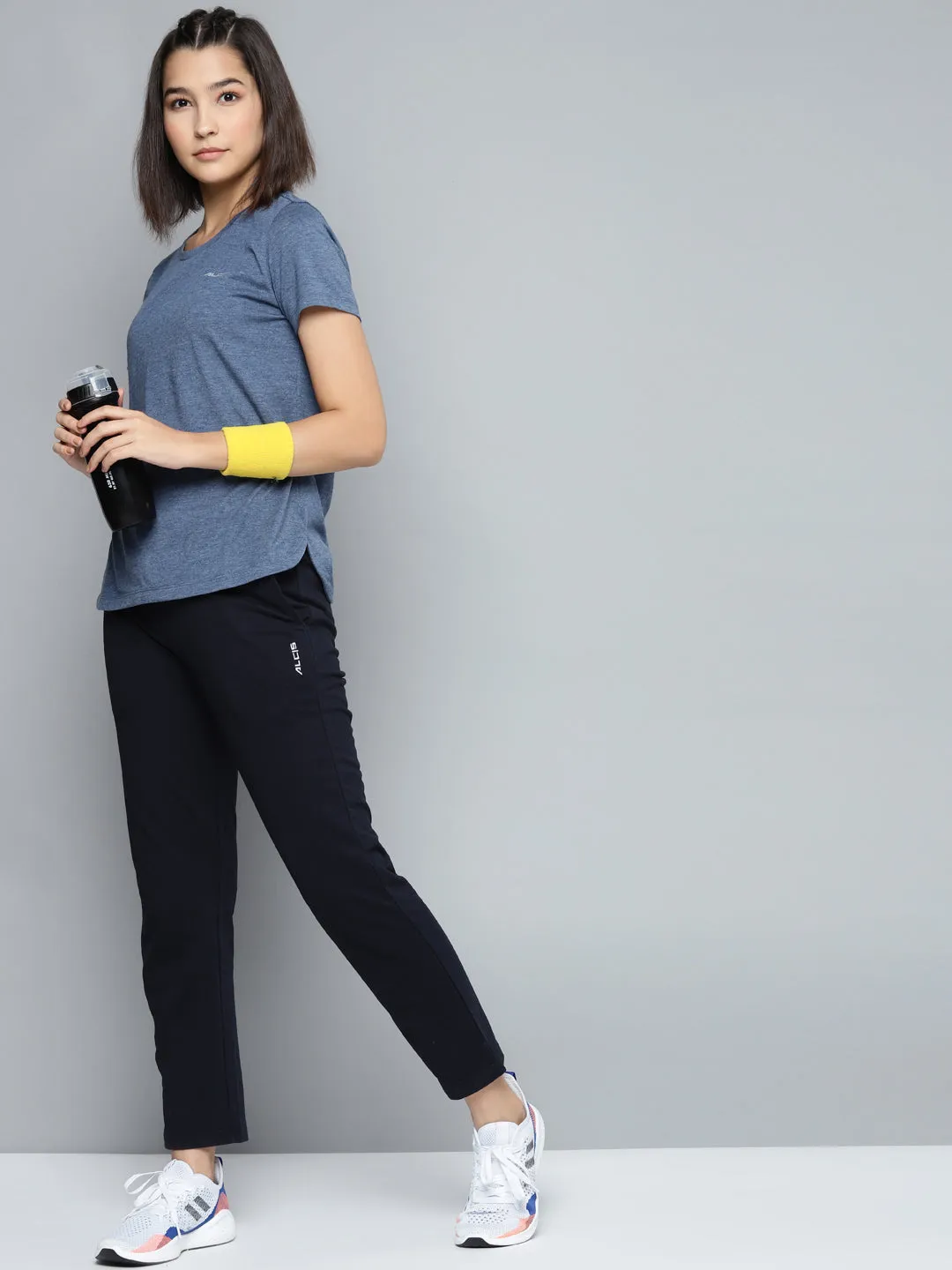 Alcis Women Navy Blue Solid Track Pants