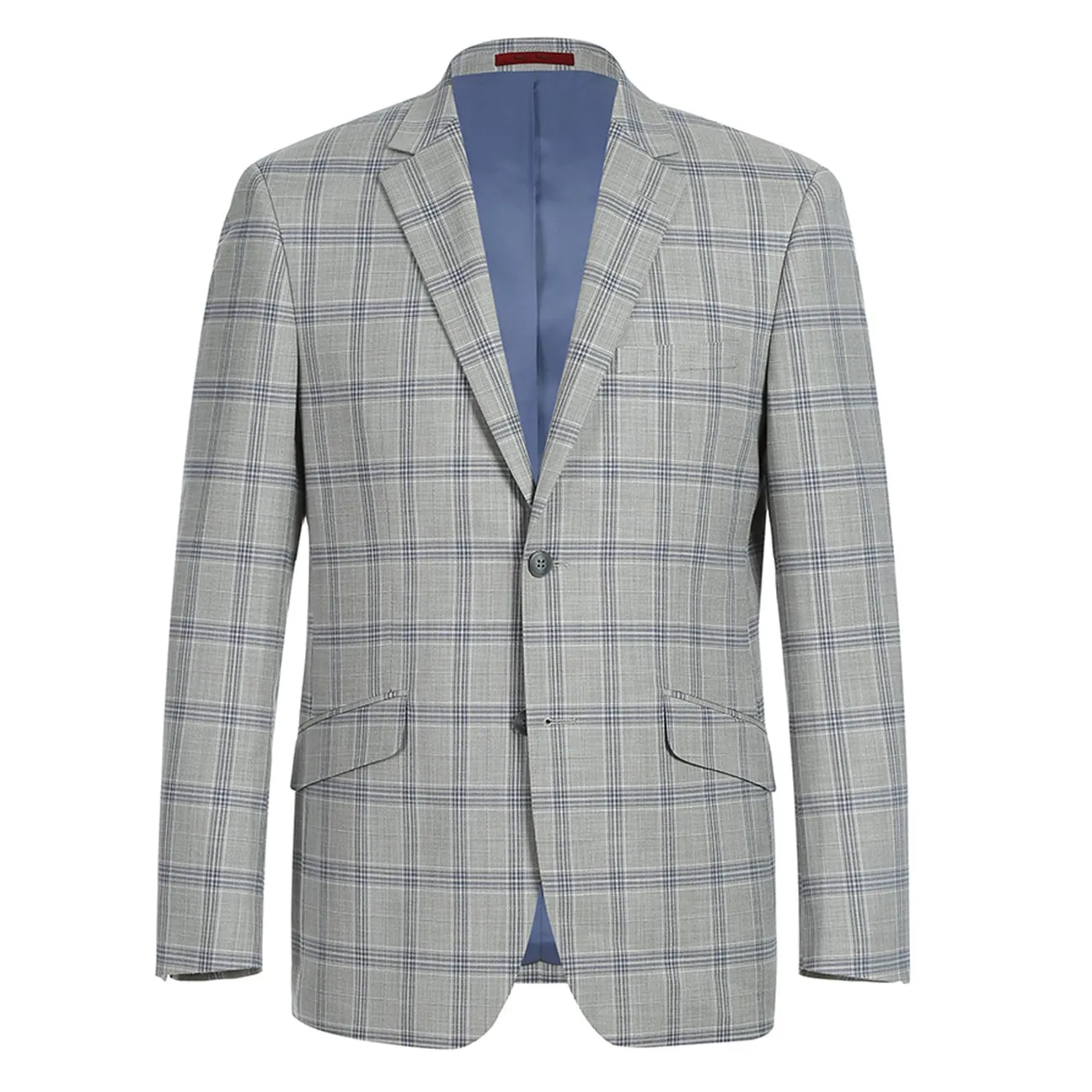 Alessandro Vitello by Renoir  Light Gray Slim Fit Notch Lapels Check Suit 293-15