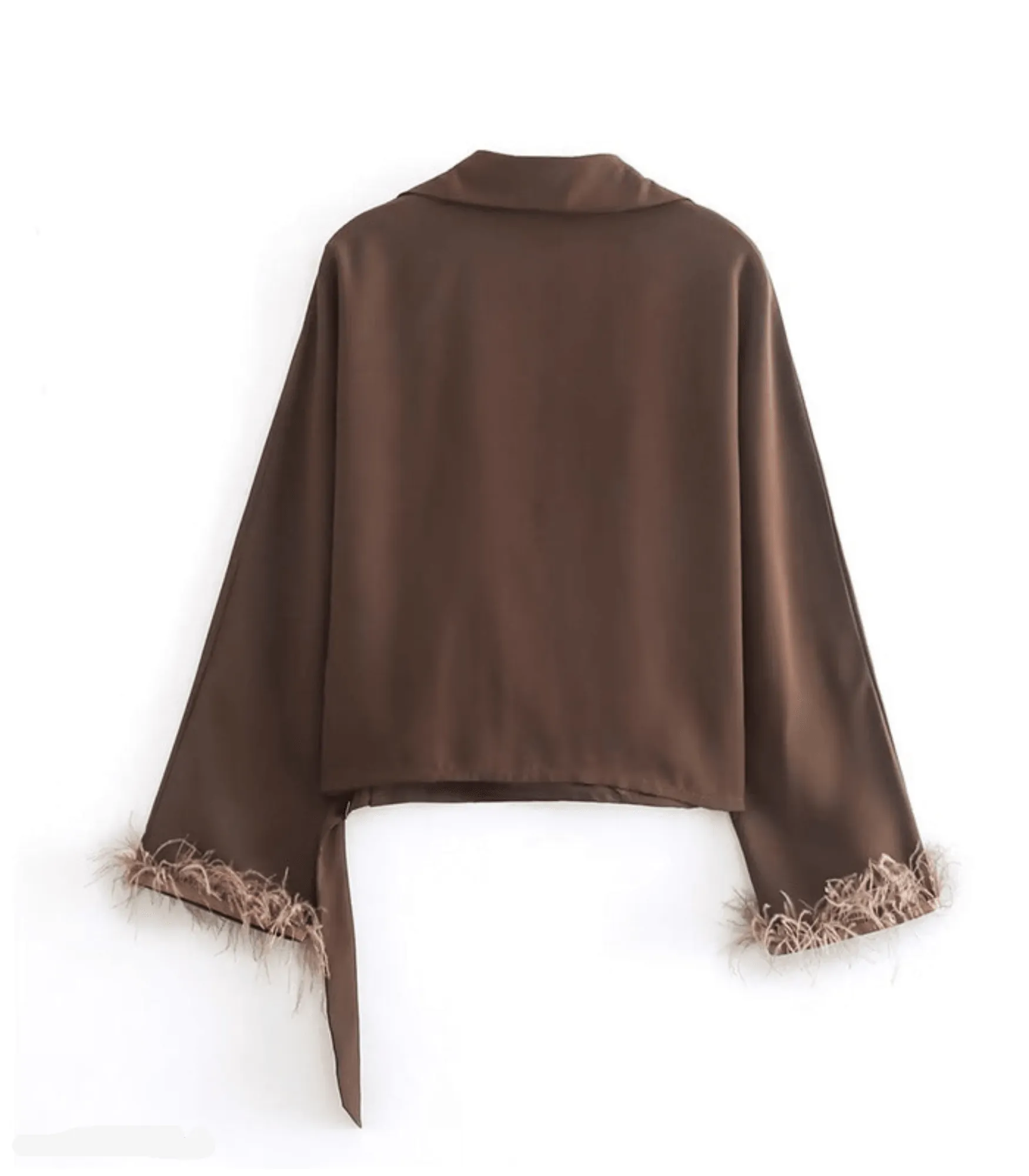 Amada® | Elegant Satin Wrap Blouse
