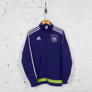 Anderlecht Adidas Football Tracksuit Top Jacket - Purple - M