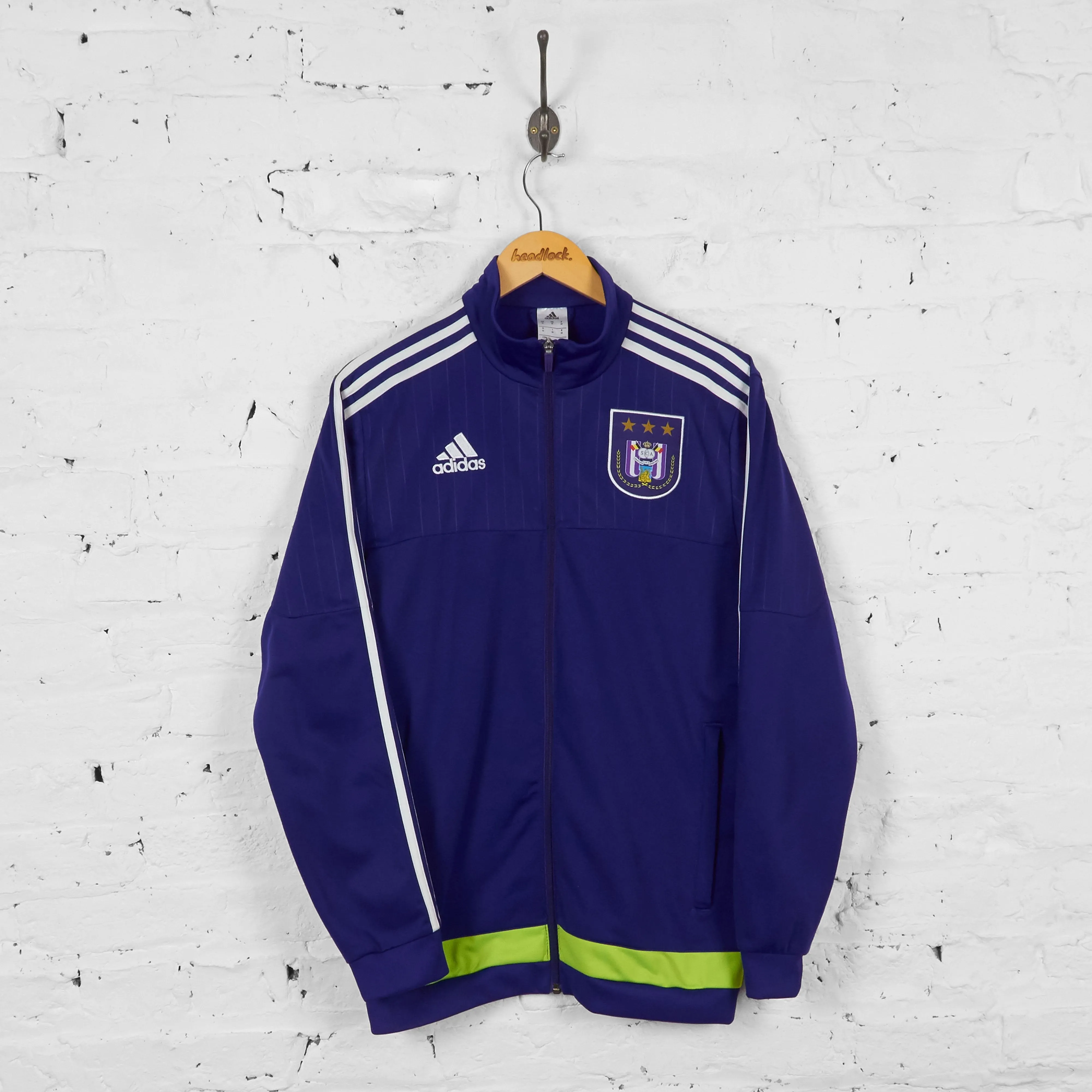 Anderlecht Adidas Football Tracksuit Top Jacket - Purple - M