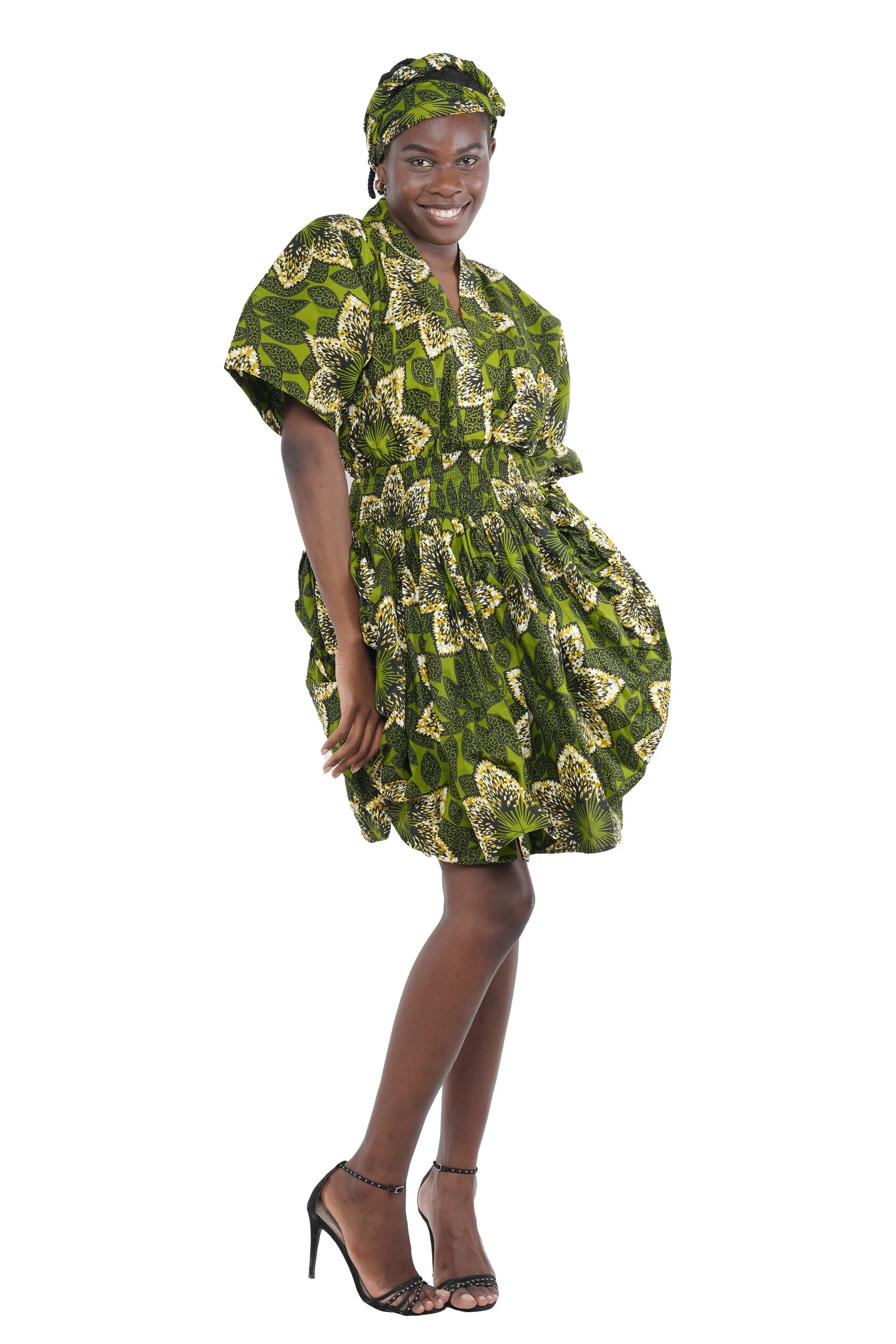 Ankara Short Balloon Dress