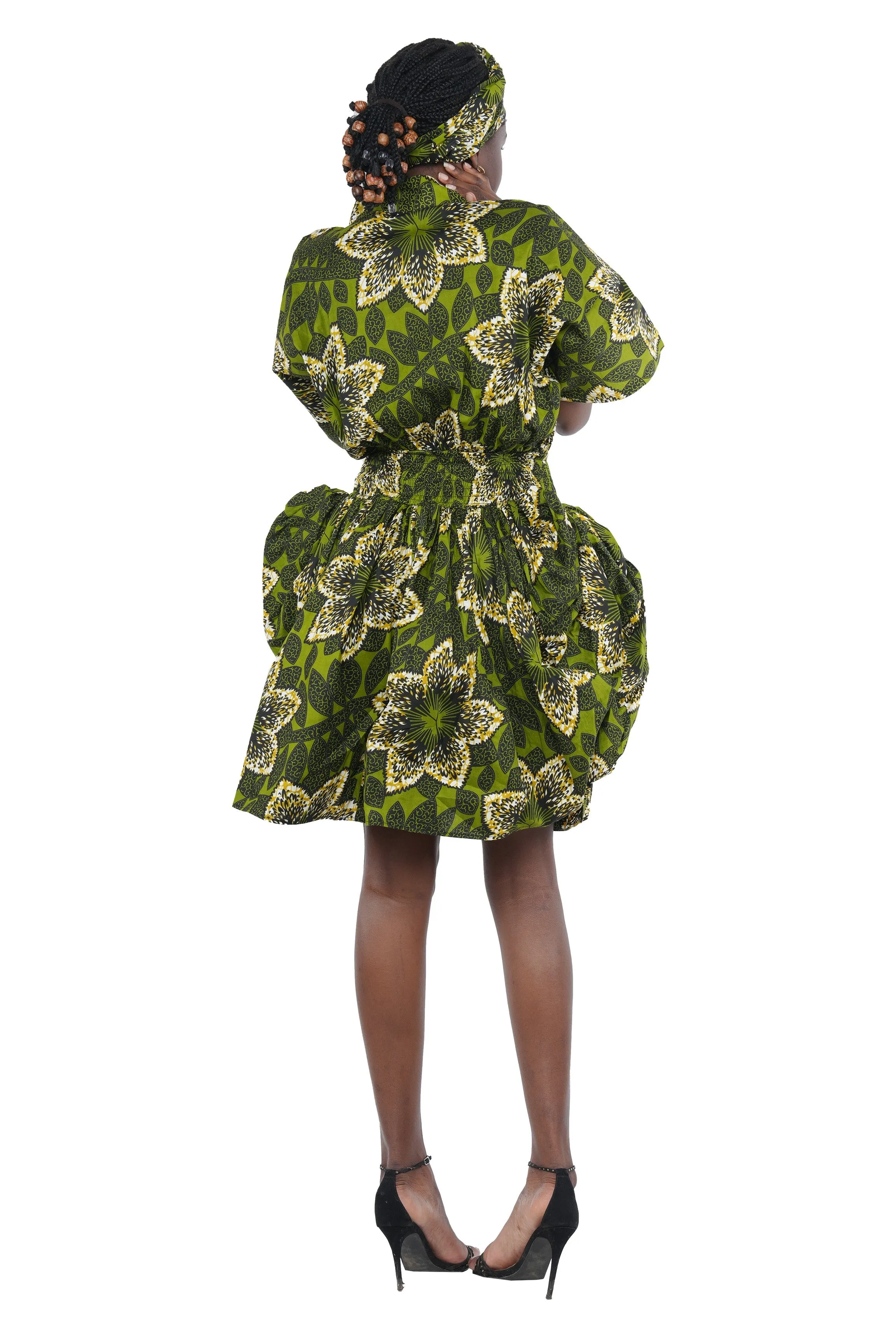 Ankara Short Balloon Dress