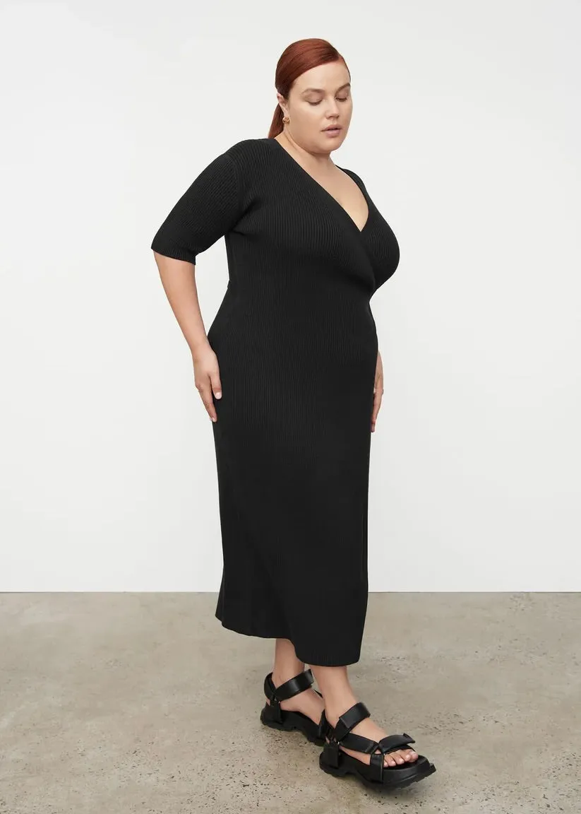 Annie Wrap Dress - Black