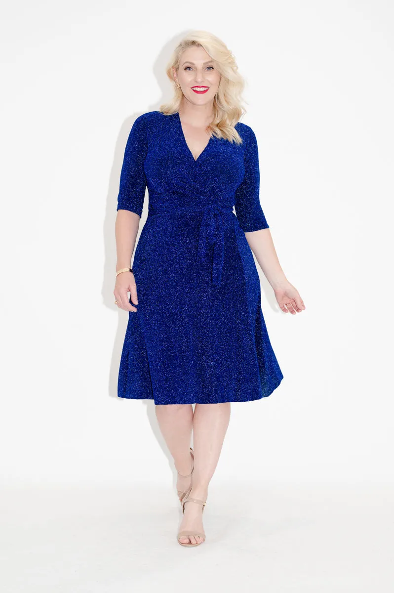 Aquarius (Sparkly) - Wrap Dress