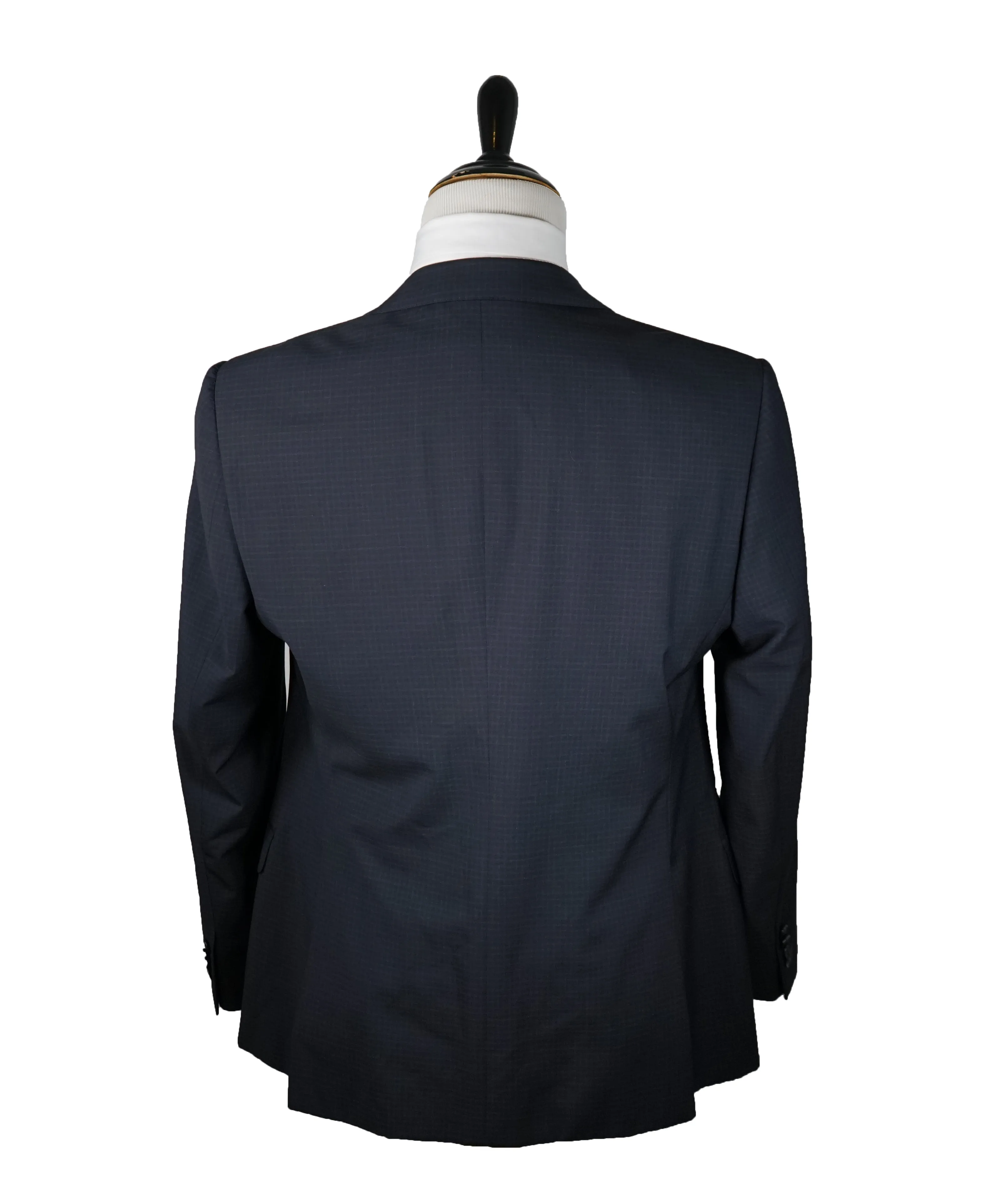ARMANI COLLEZIONI - “S Line” Slim Tonal Blue Check Suit - 42R