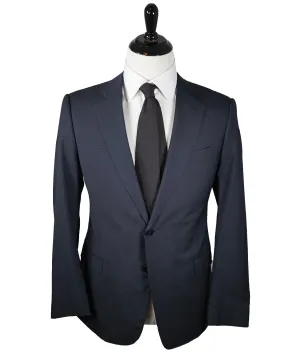 ARMANI COLLEZIONI - “S Line” Slim Tonal Blue Check Suit - 42R