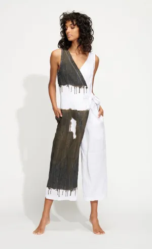 Banana Blue Oil Drip Jumpsuit