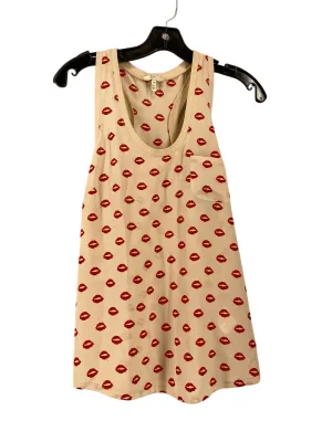 Beige Top Sleeveless Love, Size Xs