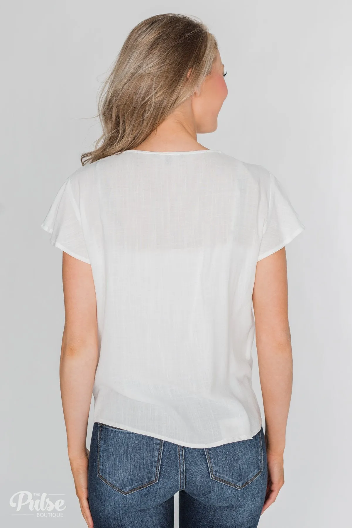 Believe in Me Button Down Top - Off White