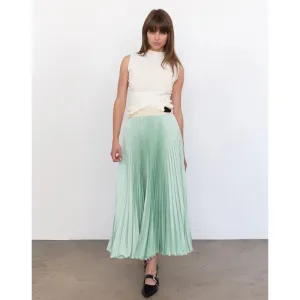 Benedetto Satin Midi in Pistachio