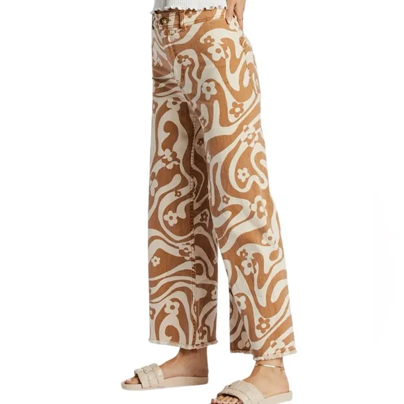 Billabong Free Fall High Waist Wide Leg Crop pants