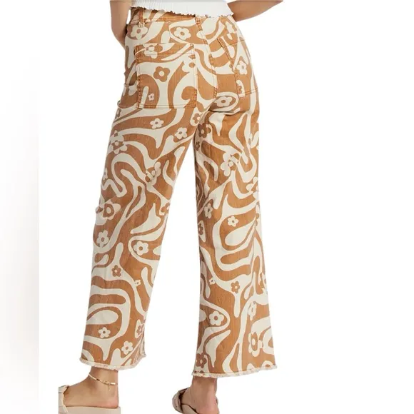 Billabong Free Fall High Waist Wide Leg Crop pants