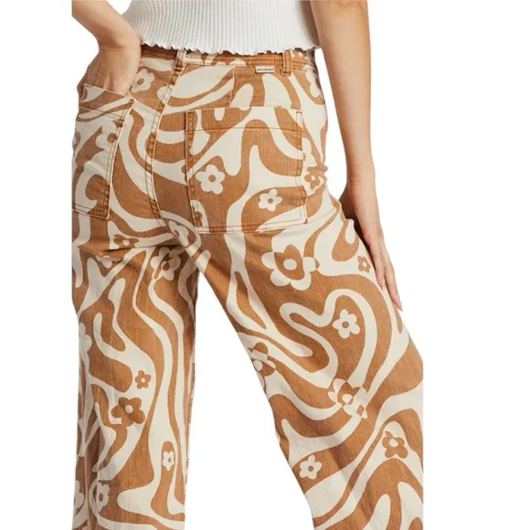 Billabong Free Fall High Waist Wide Leg Crop pants