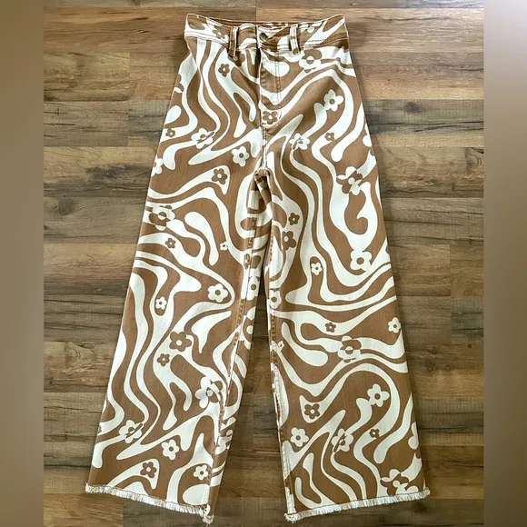 Billabong Free Fall High Waist Wide Leg Crop pants
