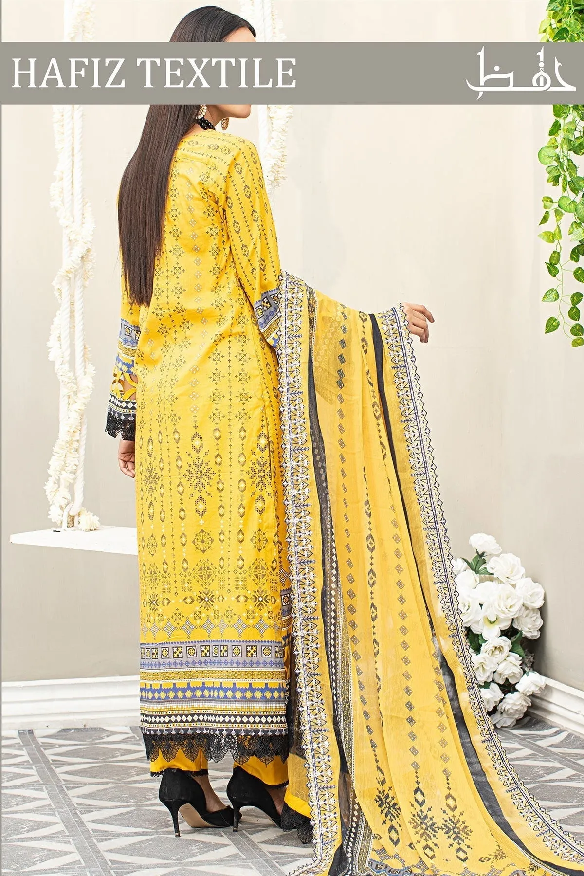 Bin Ubaid Embroidered Lawn 3pcs