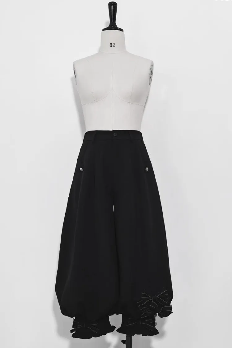 Black Secret Morning Paper Ouji Fashion Lolita Cropped Pants