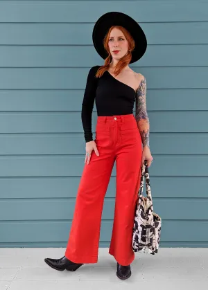Blood Orange Stretch Sailor Jean <br> <i> ankle length </i>