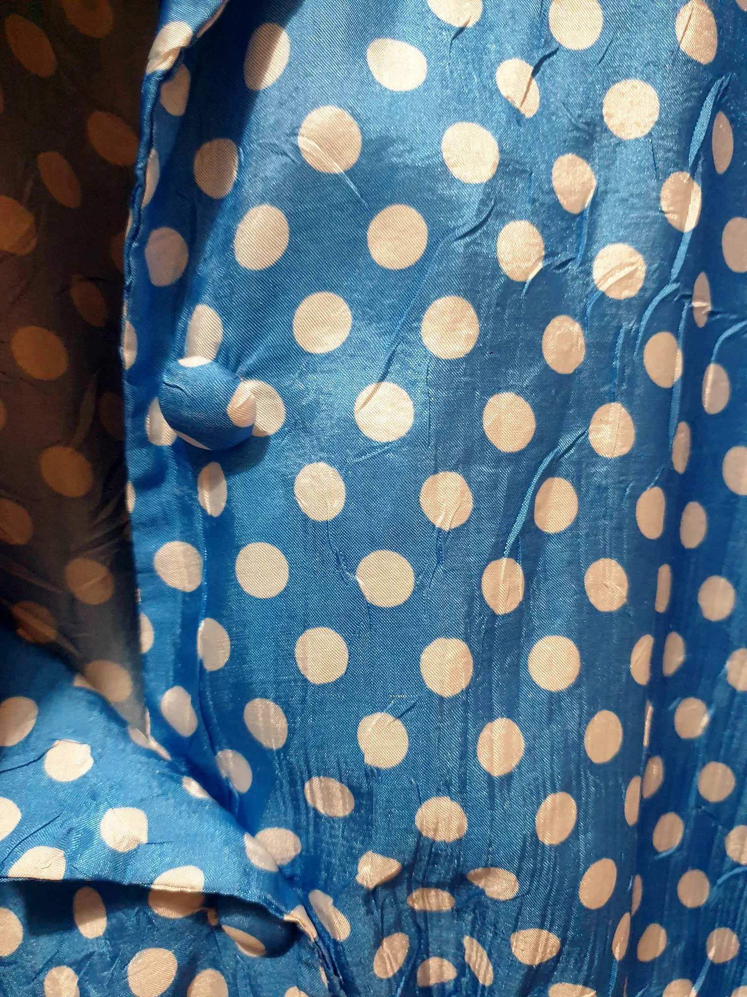 Blue polka dot dress fits size 16-18