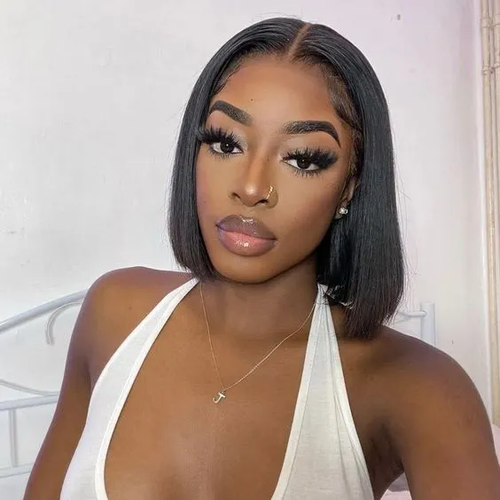 Bogo Sale | 6x5 Lace Highlight Color Body Wave 18" 6-Inches Deep Lace Natural Color Straight Bob 12"