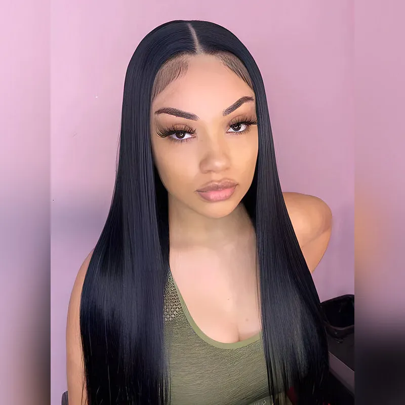 Bogo Sale | Straight 18inches Deep Curly Bob-Natural Black-6x5 Lace