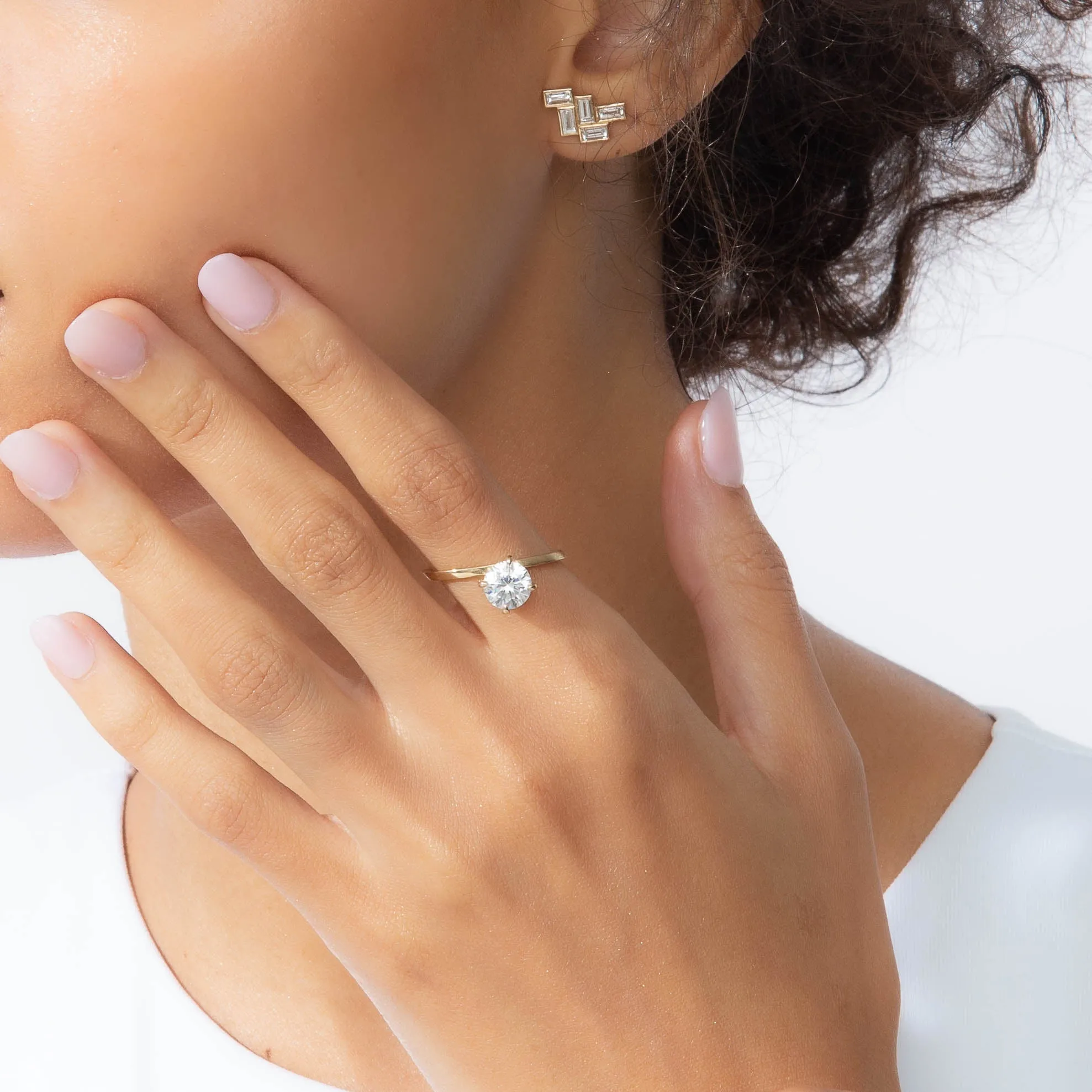 Brilliant Slant Ring