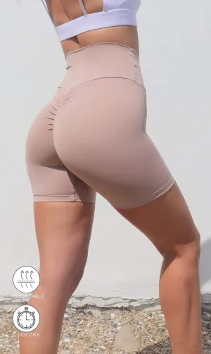 Cappuccino Body Luxe Scrunch Bum Midi Shorts