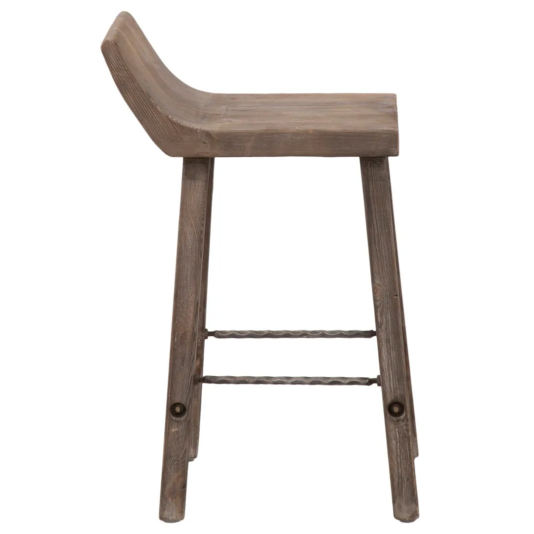 Carlson Solid Wood Stool Joss & Main Color: Rustic Brown Seat Height: Counter Stool (24" Seat Height)