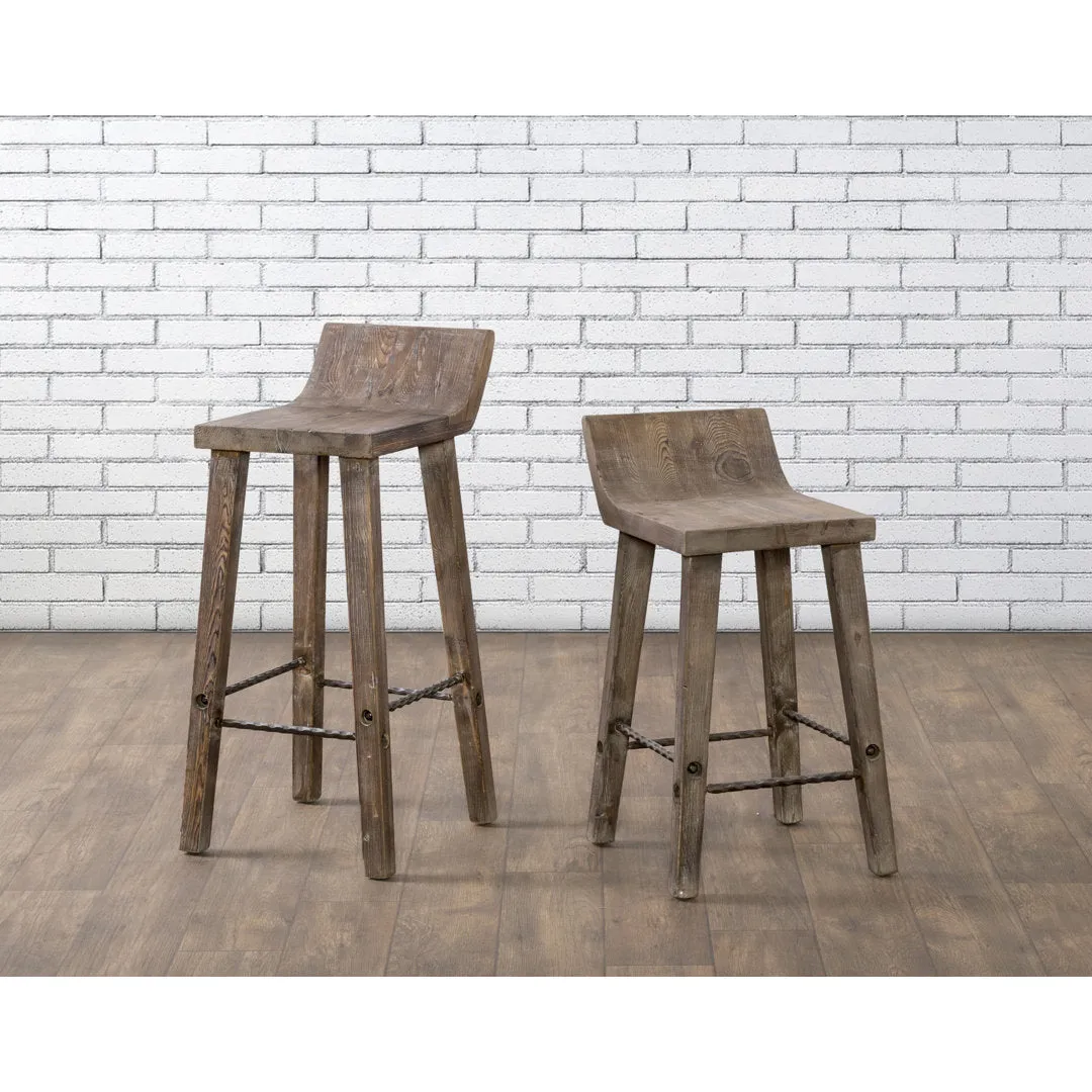 Carlson Solid Wood Stool Joss & Main Color: Rustic Brown Seat Height: Counter Stool (24" Seat Height)