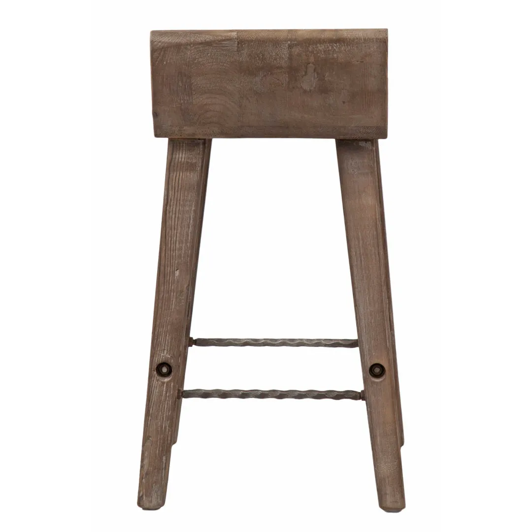 Carlson Solid Wood Stool Joss & Main Color: Rustic Brown Seat Height: Counter Stool (24" Seat Height)