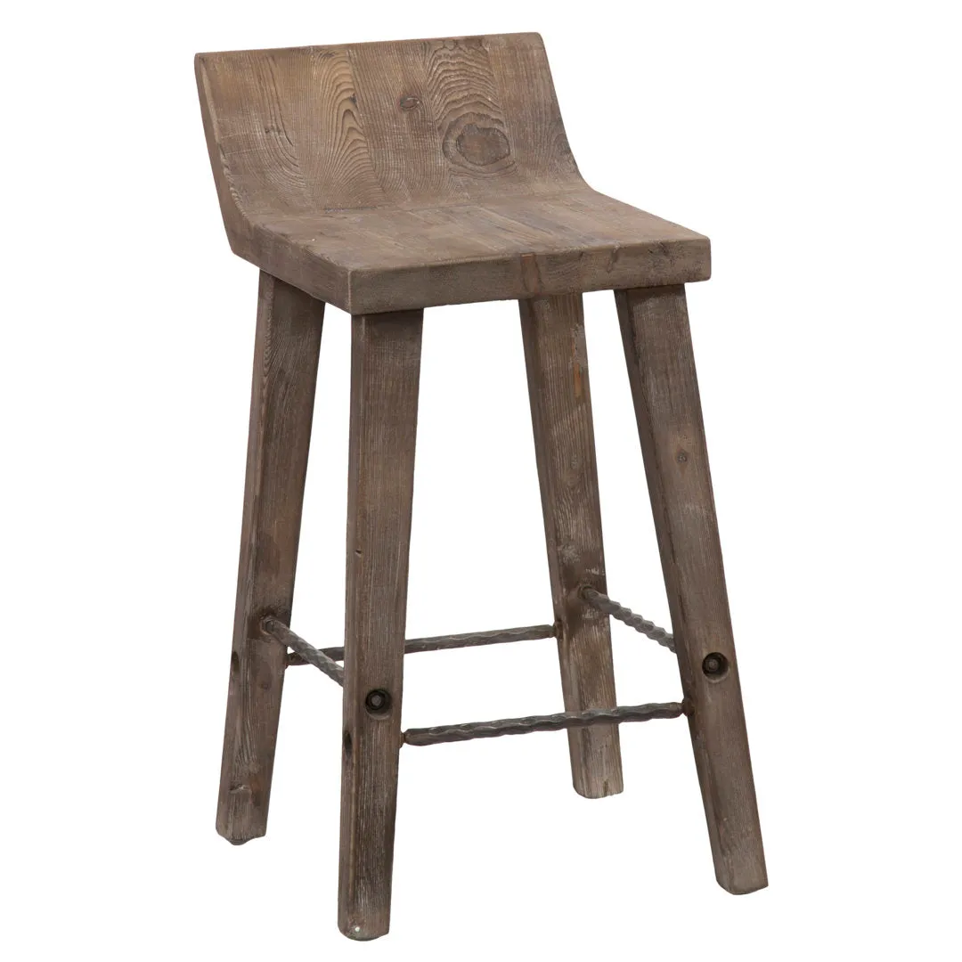Carlson Solid Wood Stool Joss & Main Color: Rustic Brown Seat Height: Counter Stool (24" Seat Height)