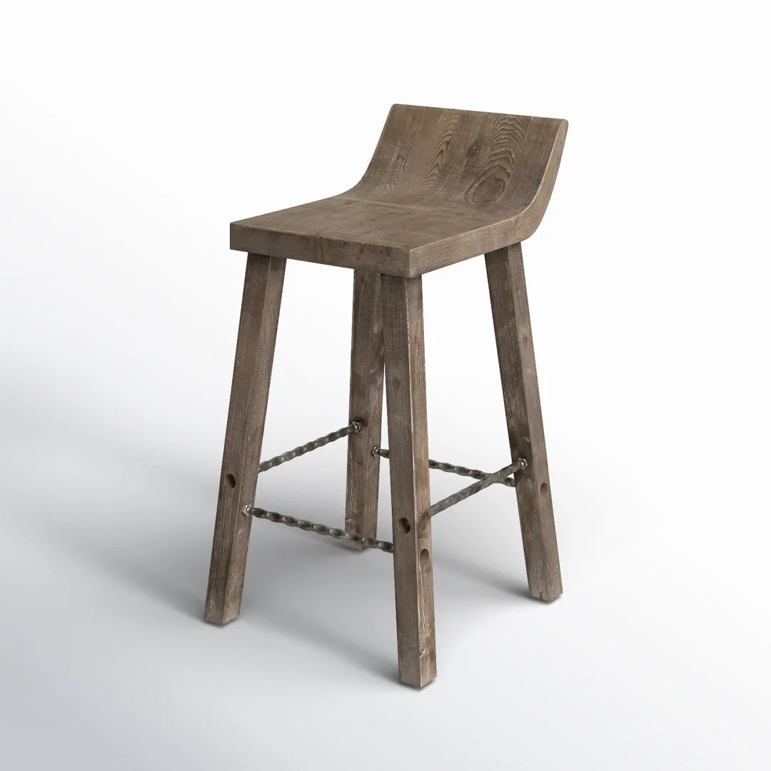 Carlson Solid Wood Stool Joss & Main Color: Rustic Brown Seat Height: Counter Stool (24" Seat Height)