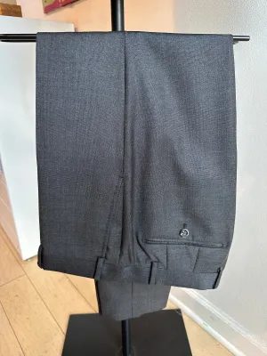 Charcoal Glenplaid Premium Italian Suit Pants